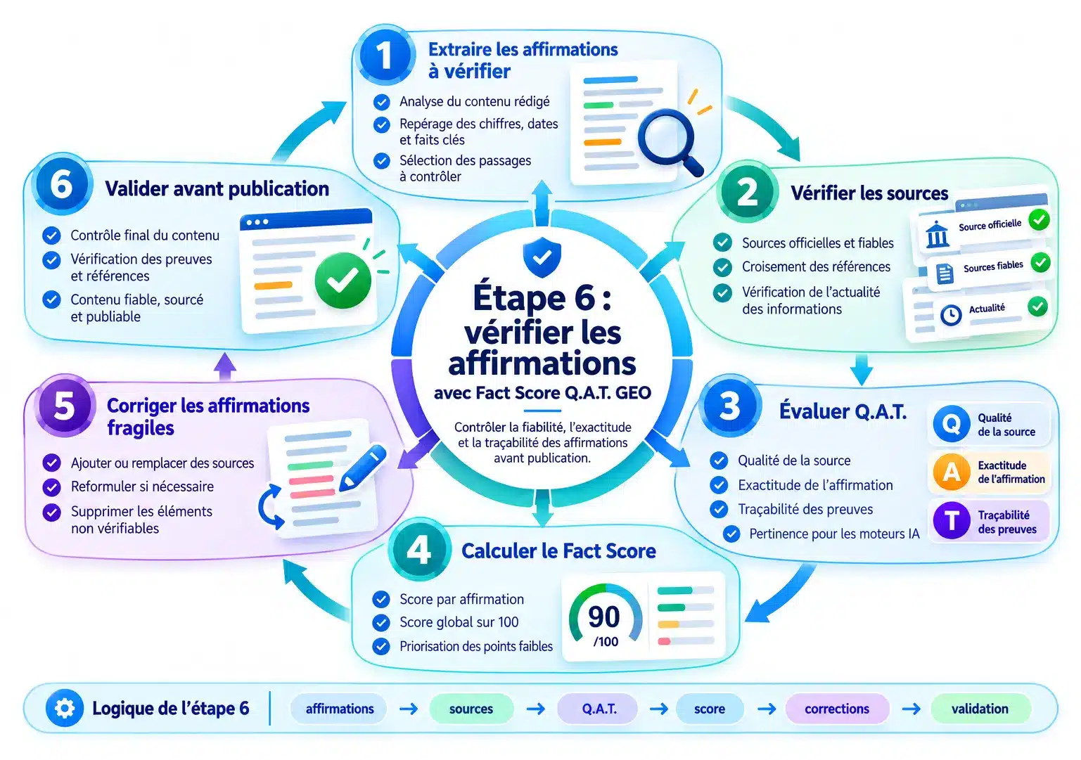 Étape 6 : vérifier les affirmations avec Fact Score Q.A.T. GEO